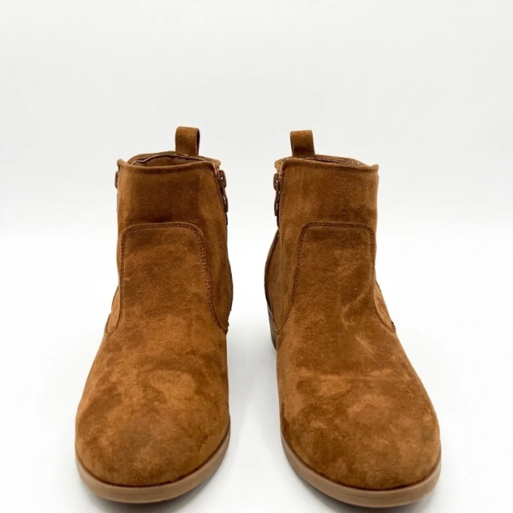 Girls Dream Pairs Brown Ankle Booties Shoes  Faux Suede Big Kids Size 5 - Picture 3 of 6